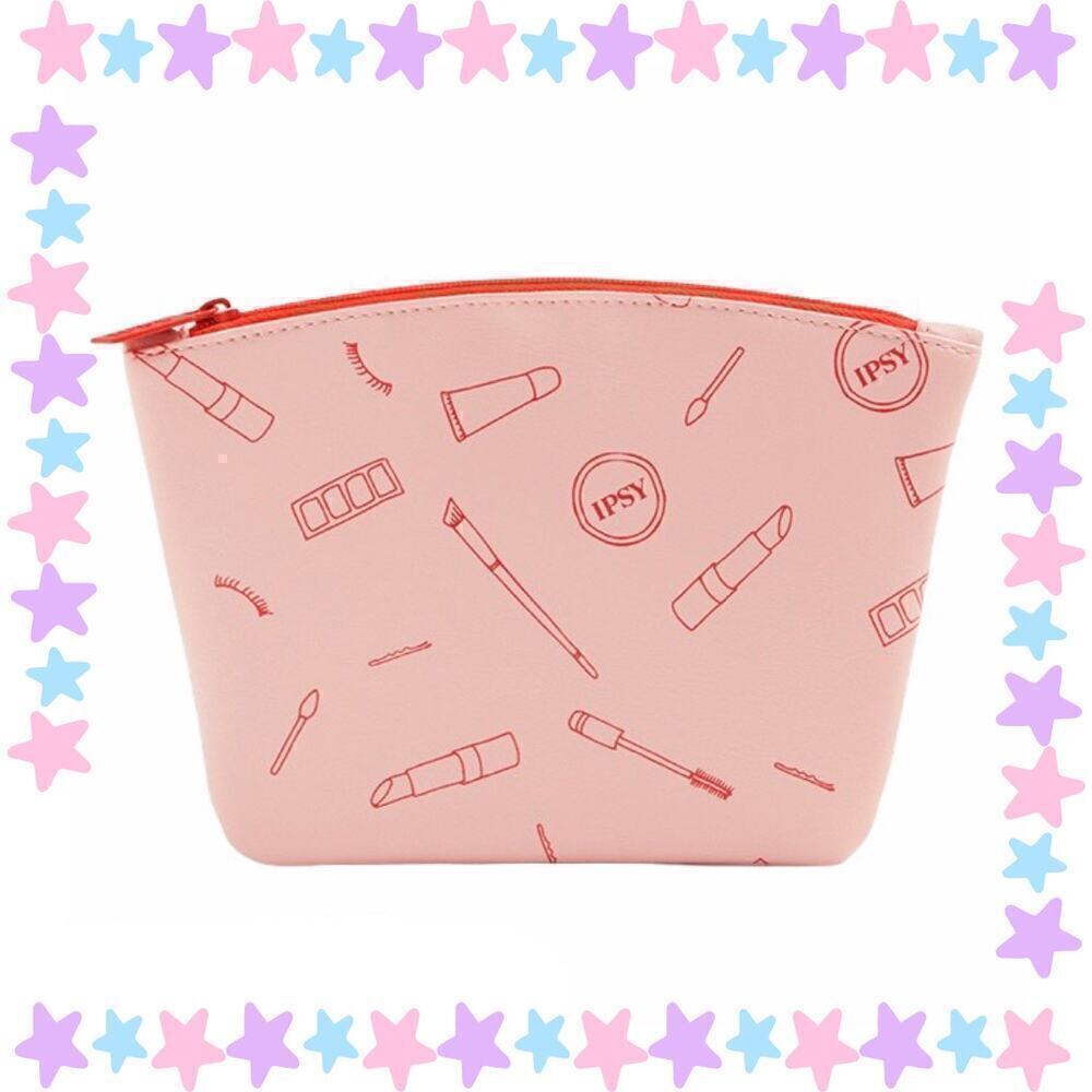 Pink Ipsy Cosmetic Bag Makeup Tool Print